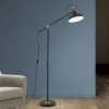 Schiller gulvlampe, sort, metal, 153 cm, justerbar