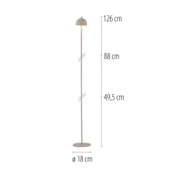 Schöner Wohnen LED-akku-gulvlampe Bellies, sandbrise, IP54