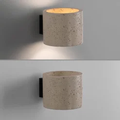 Schöner Wohnen Væglampe Traventa, beige, op/ned, G9