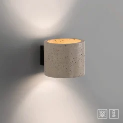 Schöner Wohnen Væglampe Traventa, beige, op/ned, G9