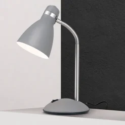 School skrivebordslampe, grå