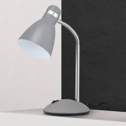 School skrivebordslampe, grå