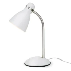 School skrivebordslampe, hvid