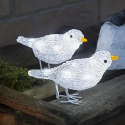 Sød udendørs dekoration LED-fuglekvintet