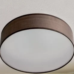 Seda stof-loftlampe, brun