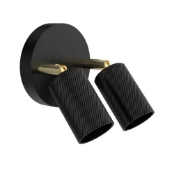 SEGULA Bronx Double Wave væglampe E27 sort