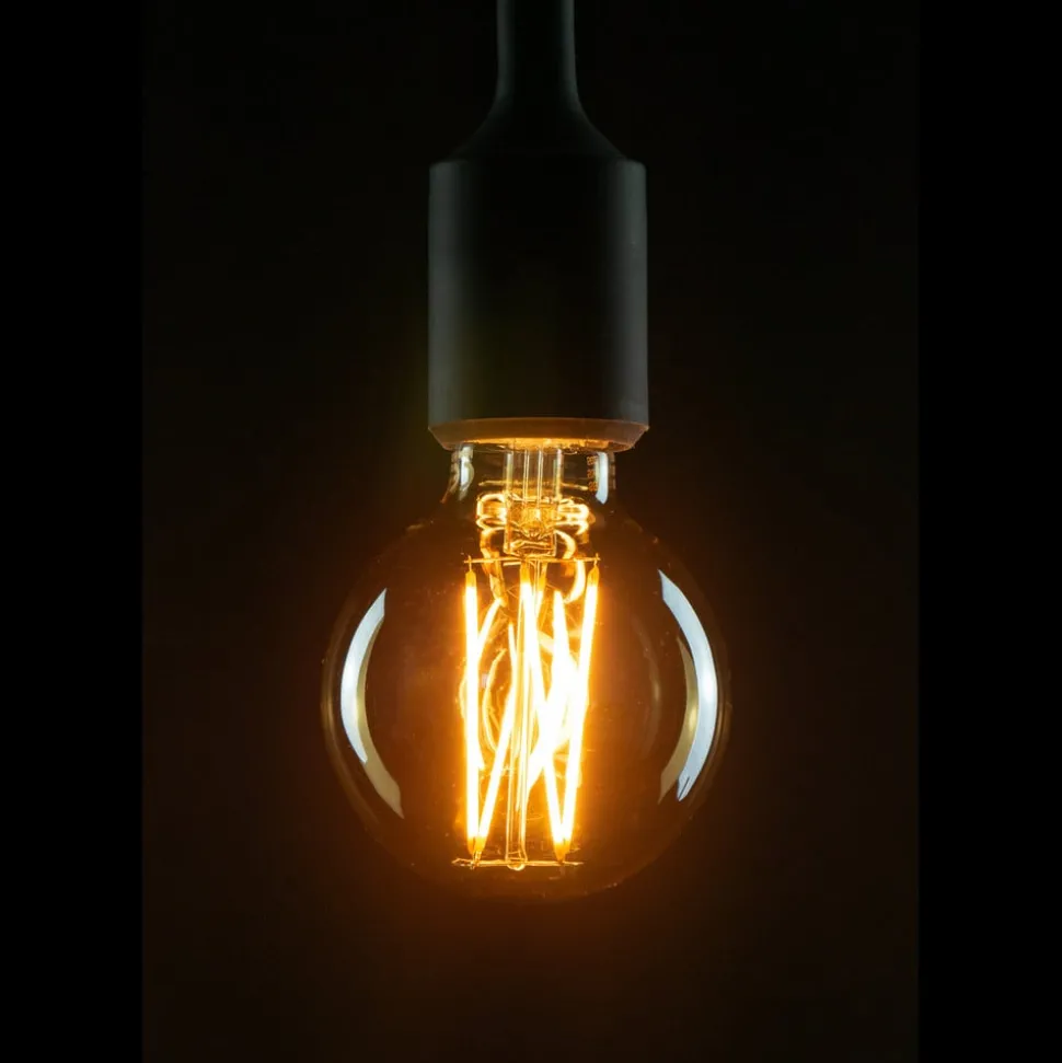 Segula LED-globepære E27 G80 5W 2.200K guld dæmpbar