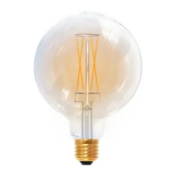 Segula LED-globepære E27 G125 5W 2.200K guld dæmpbar