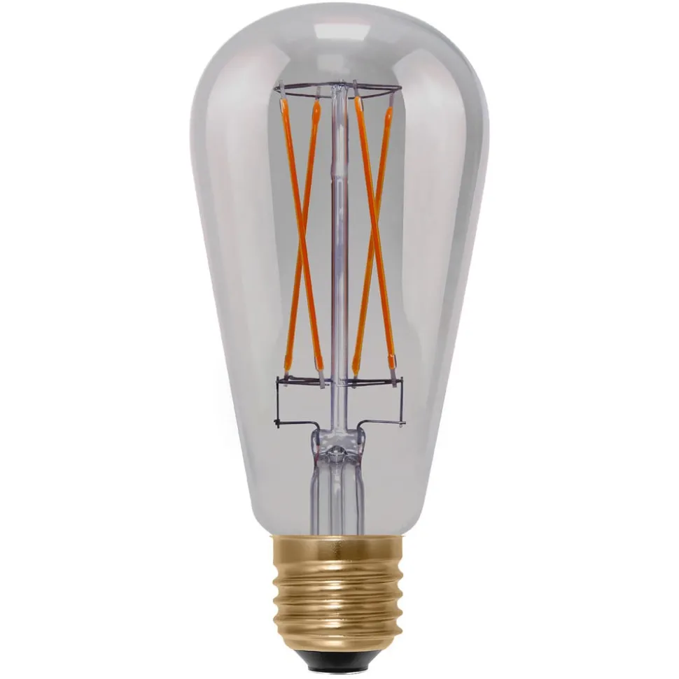 SEGULA Long Style LED-rustik pære E27 6 W, grå