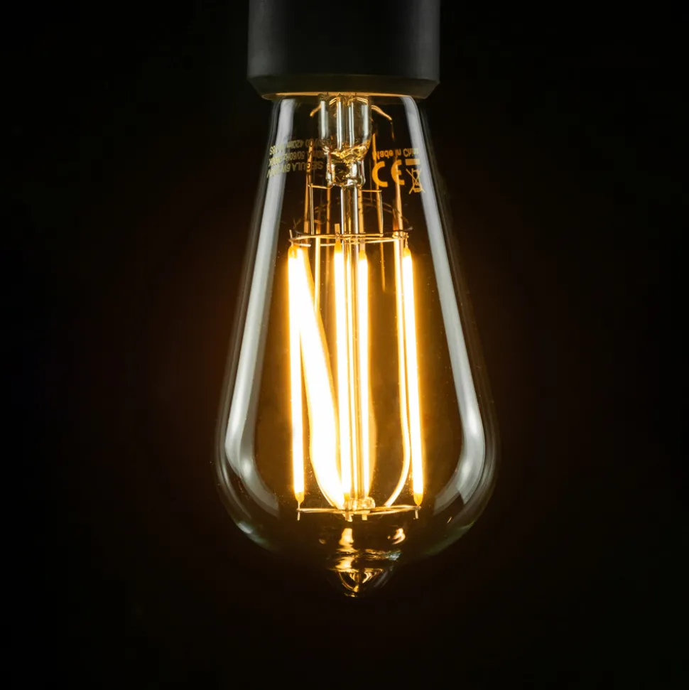SEGULA rustik LED-pære Long Style E27 6,5 W klar
