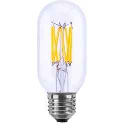 SEGULA Tube LED-pære E27 8 W 2.700 K klar, dæmpes