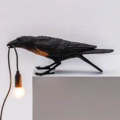 SELETTI Bird Lamp legesyg LED-bordlampe, sort
