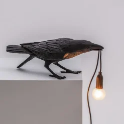 SELETTI Bird Lamp legesyg LED-bordlampe, sort