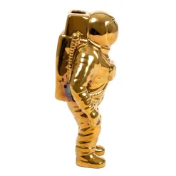 SELETTI Cosmic Diner Starman-vase, guld. H 28 cm, porcelæn