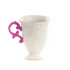 SELETTI-krus I-Wares, hvid/rosa, 300 ml, porcelæn