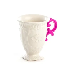 SELETTI-krus I-Wares, hvid/rosa, 300 ml, porcelæn