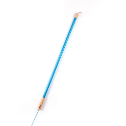 SELETTI LED-lampe Linea, blå, trædetaljer, universal