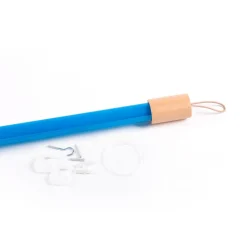 SELETTI LED-lampe Linea, blå, trædetaljer, universal