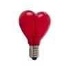 SELETTI LED-pære E14 1W 5V, Mouse Lamp, rødt hjerte