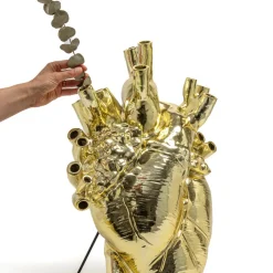 SELETTI Love in Bloom Kæmpe vase, guld, h 60 cm, glasfiber