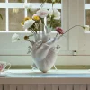 SELETTI Love in Bloom-vase, hvid, hjerteformet, porcelæn