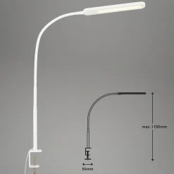 Servo LED-klemmelampe, kan dæmpes, CCT, hvid