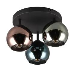 Sheldon loftlampe med 3 glas-kugleskærme