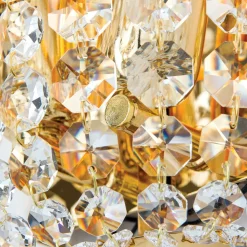 SHERATA krystalvæglampe i guld