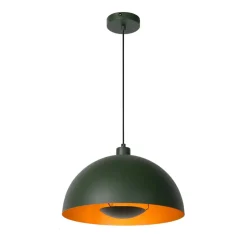 Siemon hængelampe af stål, Ø 40 cm, grøn