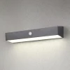 Silves solcellelampe til vægmontering, sort, sensor, IP44