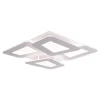 Simes loftlampe, hvid, metal, 48x48 cm, CCT, fjernbetjening