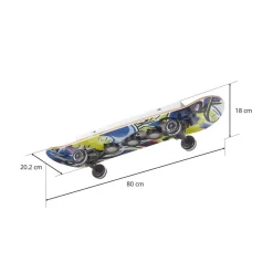 Skateboard Easy Cruiser Graffiti LED-loftlampe