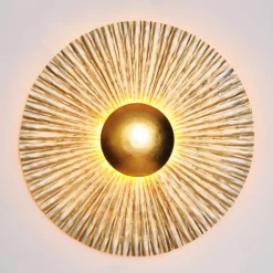 Skinnende Bronzo væglampe