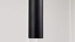 Skinne system 48V Lumaro, pendel, rørpære, 3 lyskilder, sort