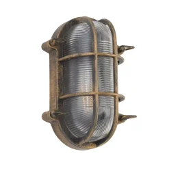 Skotlampe Porto oval, sort-guld