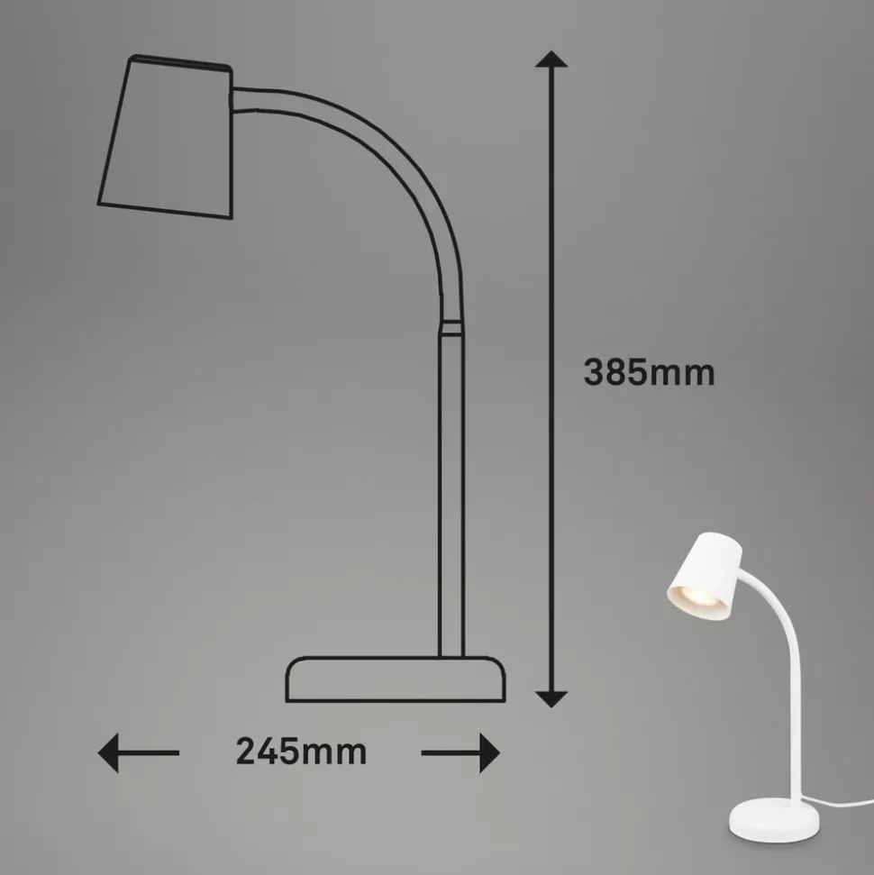 Skriva bordlampe, GU10-fatning, hvid