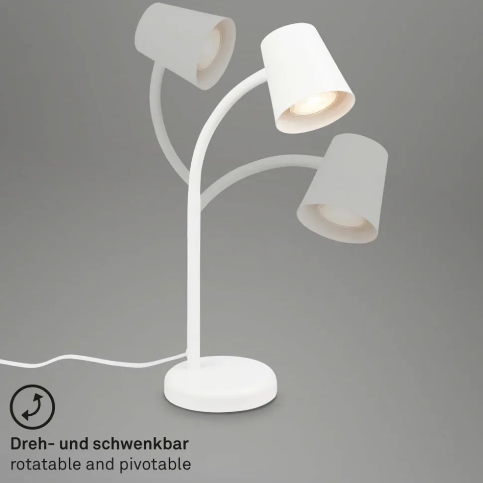 Skriva bordlampe, GU10-fatning, hvid