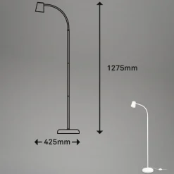 Skriva gulvlampe, justerbar, GU10, hvid