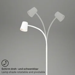 Skriva gulvlampe, justerbar, GU10, hvid