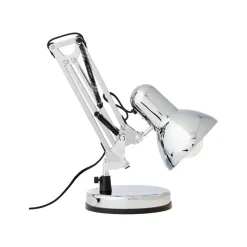 Skrivebordslampe Henry, krom, højde 50 cm, justerbar