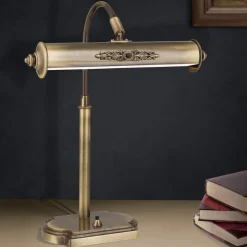 Skrivebordslampe Picture i antik messing