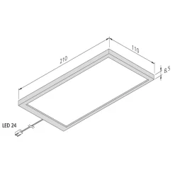 Sky LED-underskabslampe, sort, 3.000 K