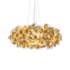 Slamp hængelampe Clizia Mama Non Mama, Ø 78 cm, guld/klar