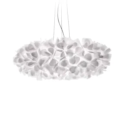 Slamp hængelampe Clizia Mama Non Mama, Ø78cm, hvid/klar