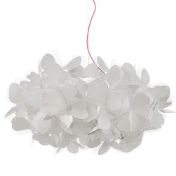 Slamp hængelampe Clizia Mama Non Mama, Ø53cm, hvid/rød