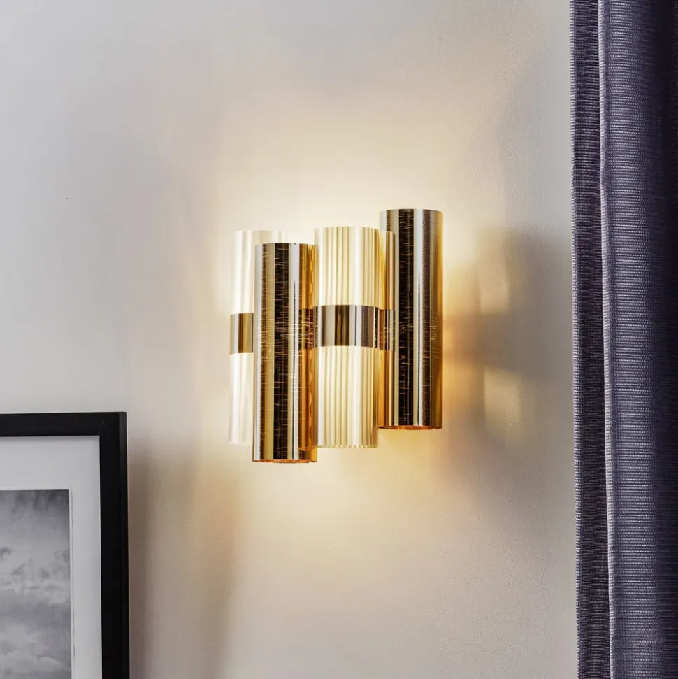 Slamp La Lollo væglampe, guldfarvet