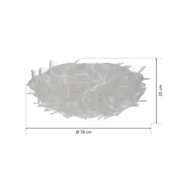 Slamp Veli designer loftlampe, Ø 78 cm, opal