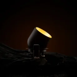 SLC Cup LED-indbygningsdownlight sort/guld 2.700 K