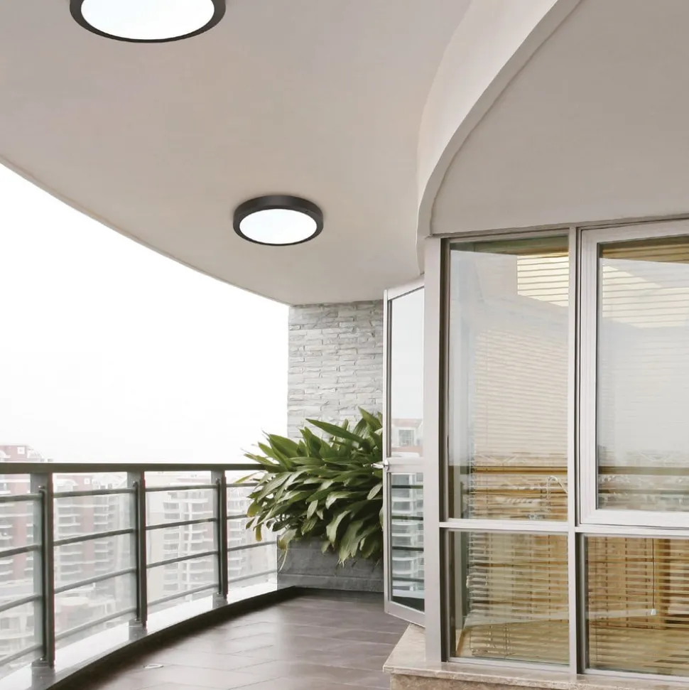 SLC Dio LED-loftlampe IP65 3CCT sort