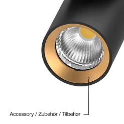 SLC LED-indbygningsspot Art, 1 lyskilde, sort, 2.700 K, aluminium